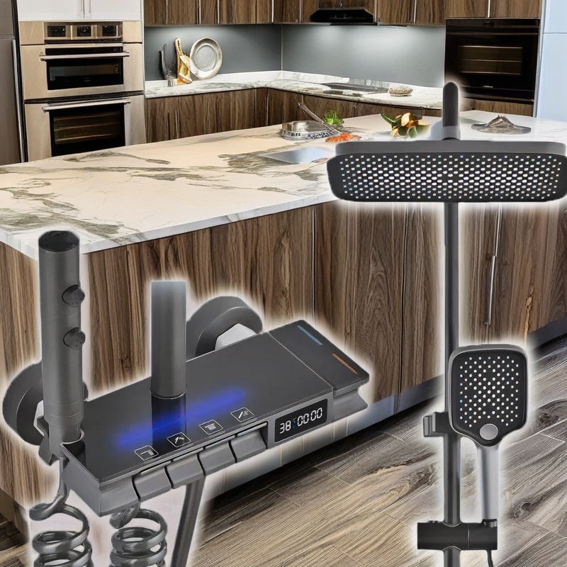 Transform Your Bathroom with the Luxurious Piano Key Shower Set